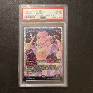 2025 MTG EOE EN Starfield Vocalist JP Showcase Fracture Foil PSA NM-MT 8